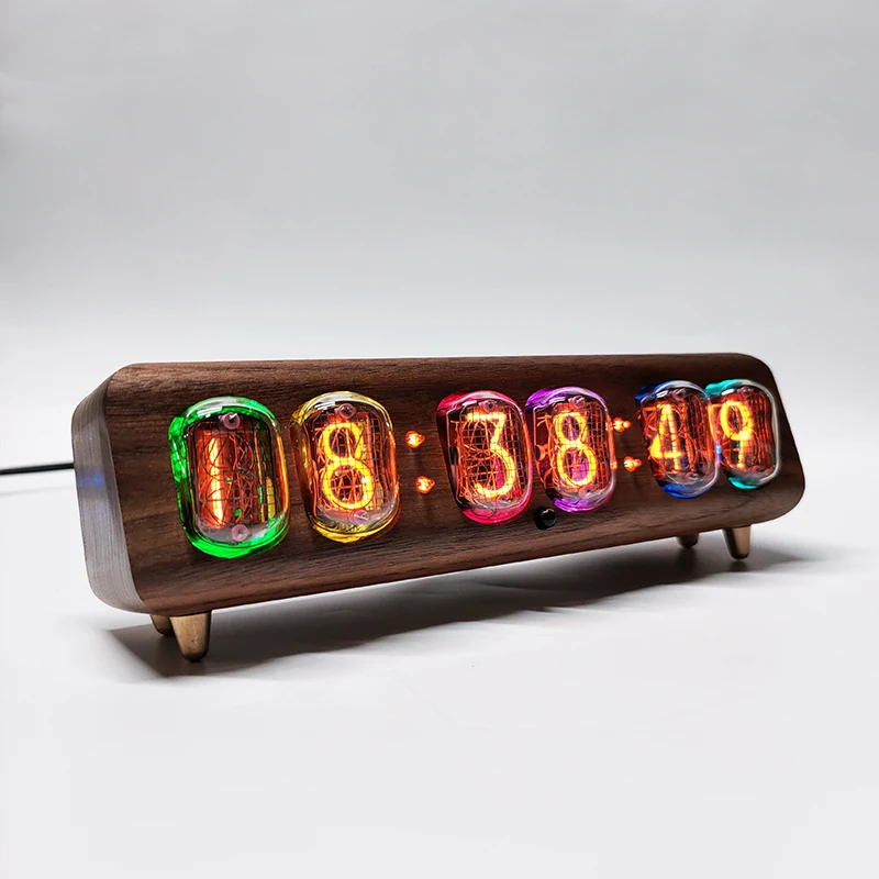 Креативные ретро IN12, светящиеся цифровые ламповые часы, мобильный телефон, Bluetooth-контроль, лампа накаливания, электронные настольные часы, настоящие часы накаливания