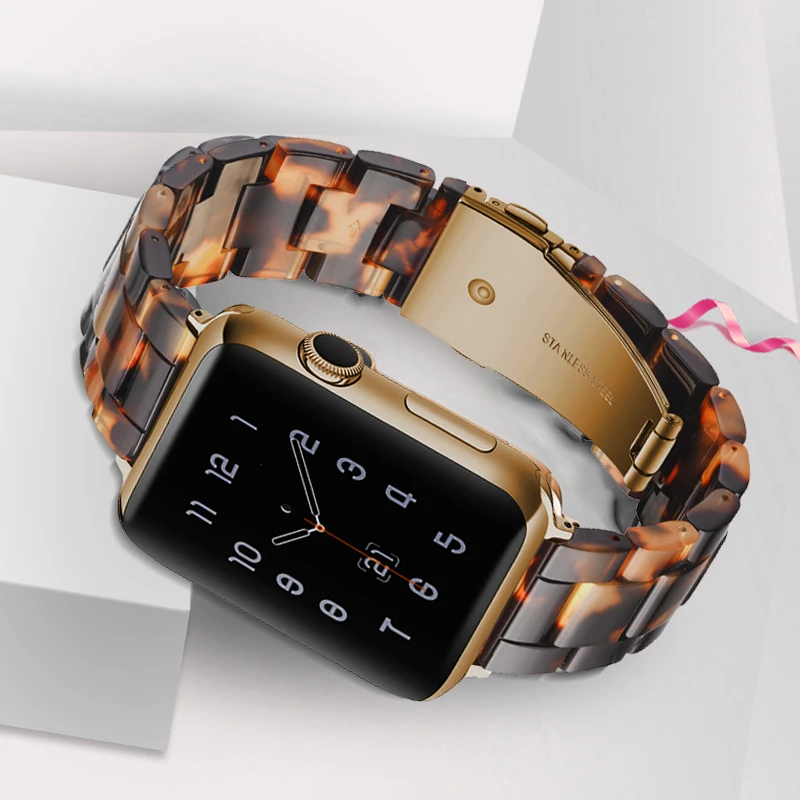 Ремешок из смолы для Apple Watch Ultra 8 7 6 5 4 SE 49 мм 45 мм 44 мм 41 мм 40 мм Женский браслет-ремень для iwatch 3 38 мм 42 мм Металлический ремешок